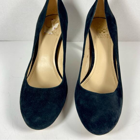 Vince Camuto Dark Suede Heels - Picture 3 of 10